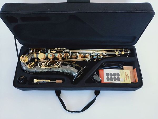 2024 Nuovo tenore T-W037 B sassofono piatto strumento musicale di alta qualità bottoni in ottone perlato con custodia chiave dorata Top professionale