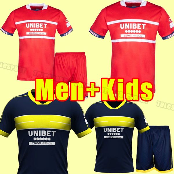 23 24 Middlesbrough Maglie da calcio a casa 2023 Tavernier Payero Howson McNair Bola Birmingham Shirt Football Uniforms Men Kids Kit 2024 23 24