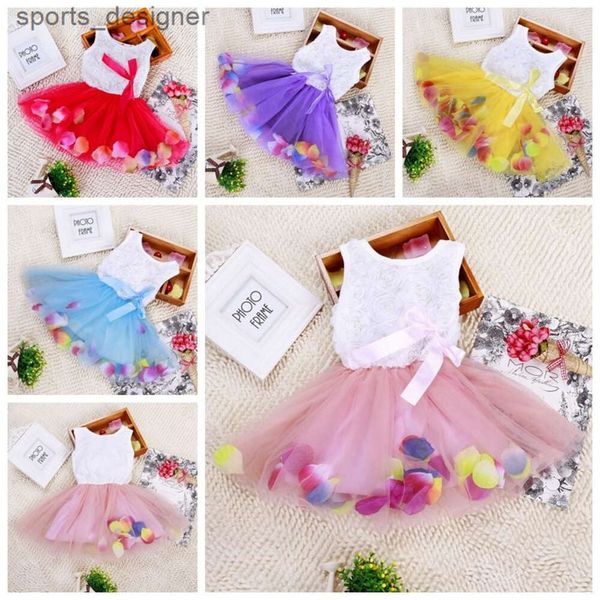 детская одежда платье принцессы для девочек с 3D цветком розы платье-пачка для девочки с яркими лепестками кружевное платье юбка-пузырь детская одежда ''gg''JK3Z