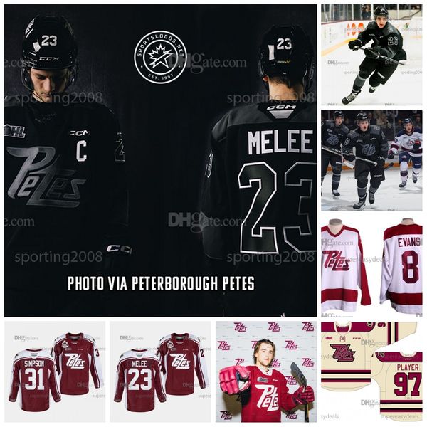 Peterborough Petes 7 Chase Lefebvre 2024 Nuova terza maglia Jonathan Melee Cam Gauvreau Joseph Cadorin Quinton Page Purdeller Caden Taylor Ryder McIntyre