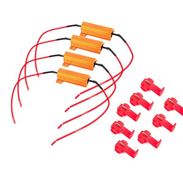 Новый 4 шт., 50 Вт, 6 Ом, нагрузочный резистор, светодиодный указатель поворота, мигание ошибки, декордер, светодиодные лампы, безошибочный код, решение, автомобильные аксессуары