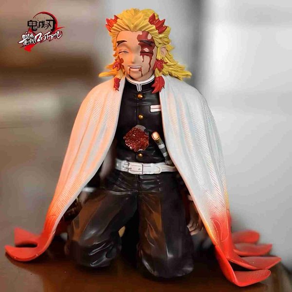 Aktionsspielfiguren Hot 13cm Demon Slayer Rengoku Kyoujurou Anime Figuren Kimetu No Yaiba Figur PVC Statue Modell Spielzeug Puppe Sammlergeschenke