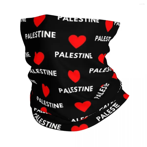 Lenços amor palestino bandana pescoço capa impressa balaclavas envoltório cachecol quente headband equitação para homens mulheres adulto respirável