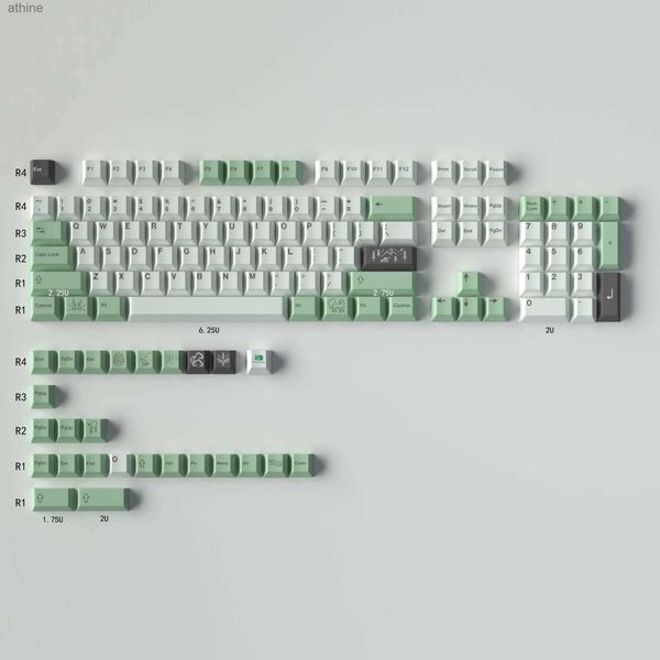 Tastaturen Tastaturen 1 Set November Fog PBT-Tastenkappe Großes Set Cherry Profile DYE-SUB personalisierte Tastenkappen für mechanische Tastatur GMMK pro YQ240123