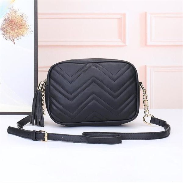 Modelos de alta qualidade Novos Bolsas de mulheres bolsas de ombro de corrente de ouro Crossbody Soho Bag Disco Messenger Bag Purset 3 Cores Black288J