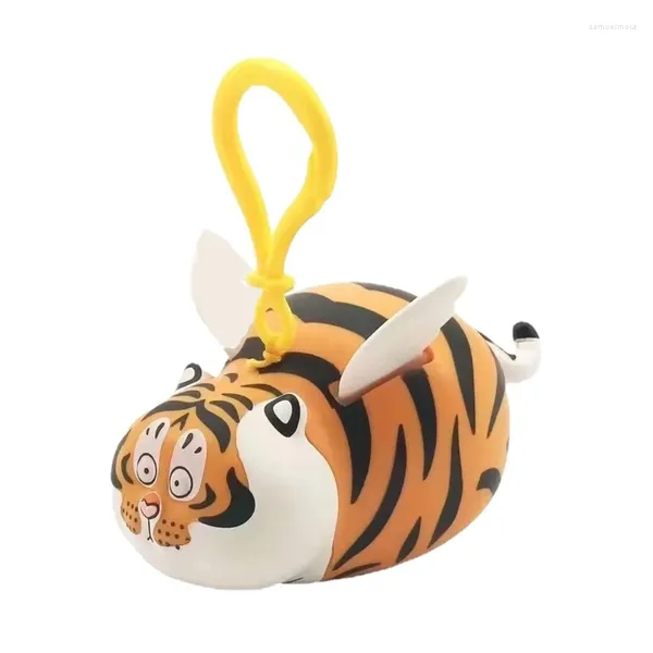 Chaveiros Cute Wing Tiger Pingente Chaveiro Boa Sorte Chaveiro Gordo