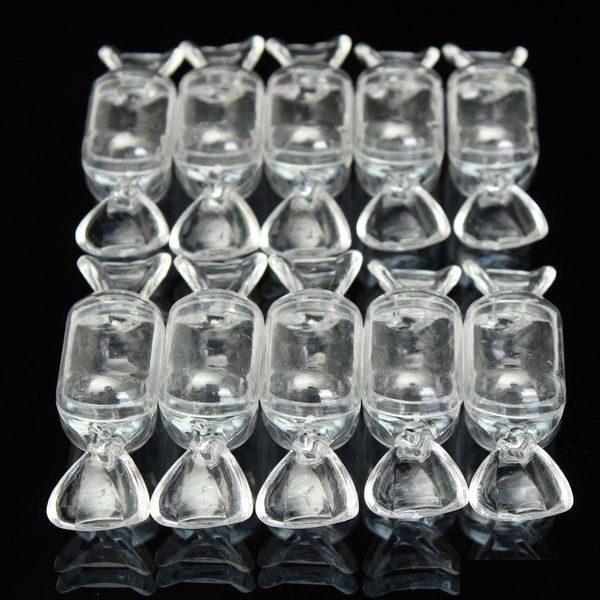 Envoltório de presente atacado - 10 pcs caixas de doces de casamento de plástico transparente claro doce em forma de recipiente de armazenamento bebê chuveiro favor gota dh8wr