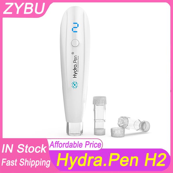 Professioneller Hydra.Pen H2 Wireless Derma Hydra Pen mit 2 Stück 12 Pins 0,5 mm Kartuschen Microneedling Dermapen Roller Gesichtspflege Beuty Salon Maschine Gesichts-Meso-Therapie