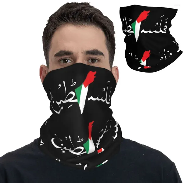 Lenços Palestina Bandeira Árabe Bandana Pescoço Capa Impressa Balaclavas Lenço Mágico Quente Ciclismo Esportes Para Homens Mulheres Adulto À Prova de Vento