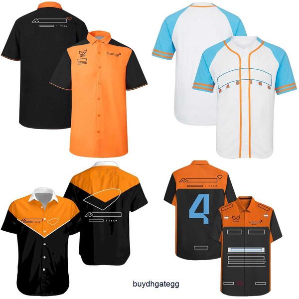 Erkek ve Kadınlar Yeni T-Shirts Formula 1 F1 Polo Giyim Üst Takım Yaz Kısa Kollu Düzenli Büyük Boy Ofis Düğmesi Koc9