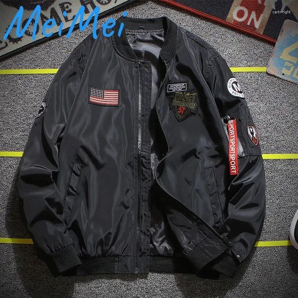 Мужские куртки 2024, тонкий бомбер для мужчин, американская индивидуальная повязка на руку, мужское пальто, корейская версия, тонкий воротник-стойка на молнии