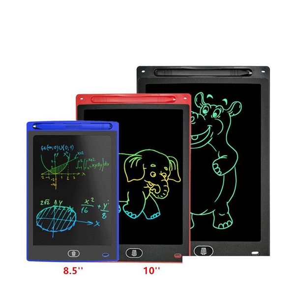 Gráficos Tablets Canetas 8.5 Polegada LCD Escrita Tablet Ding Board Blackboard Handwriting Pads Presente para Adts Crianças Paperless Notepad Memo Dhnba