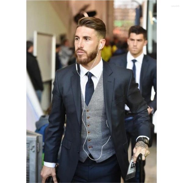 Ternos masculinos pretos homens blazer calças cinza colete fino ajuste vestido masculino terno vintage jaqueta de casamento