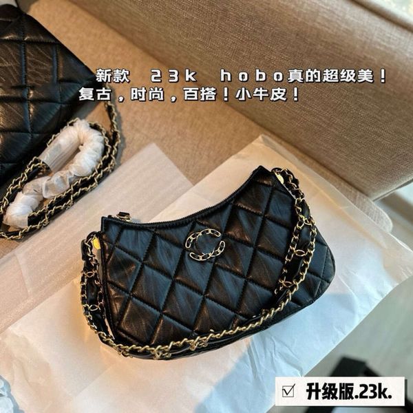 Дизайнерская сумка Channellies 23K Hobo Underarm Bag Модная высокая сумка универсальная женская цепь плеч