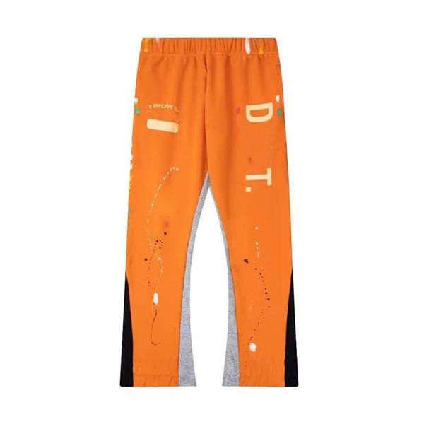 Pantaloni jeans da uomo Pantaloni sportivi da coppia High Street Stampa di lettere maculate Coppia da donna allentata Pantaloni casual versatili Pantaloni dritti con cappuccio Pullover Jeans dritti