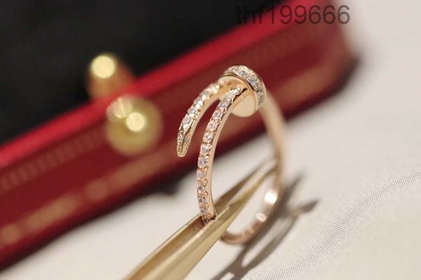 Ringe für Damen, dünner Nagelring, hochwertiger Designer-Ring, modischer Diamant für Damen und Herren, Galvanik, 18 Karat, klassisches Premium-Roségold, WiRDYS RDYS6HB9 6HB9