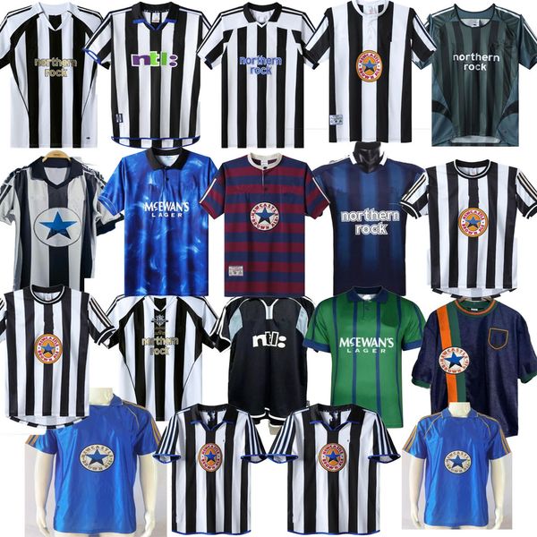 New Castle Retro Soccer Trikots Shearer Asprilla Emre Owen Ketsbaia Home Football Shirts Vintage 80 82 83 85 88 90 91 92 93 95 97 98 98 99 00 2000 1995 1996 1980 NUFC