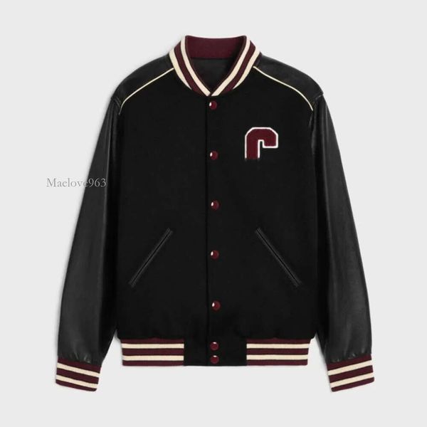 Uniforme de beisebol designer jaqueta masculina fashiona couro ing c carta casaco de lã homens mulheres jaquetas de beisebol americanas espessadas casacos quentes