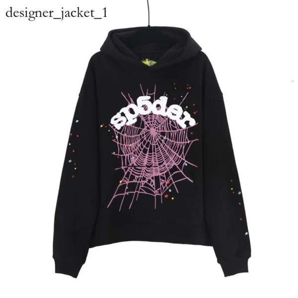 Роскошный бренд Trend Hoodie Spider Hoodies Sp5der Свитер 2024 Мужская толстовка Sudadera Off White Fashion Мужчины Женщины 3D Силиконовый дизайнер Зимний белый лиса с капюшоном 6901