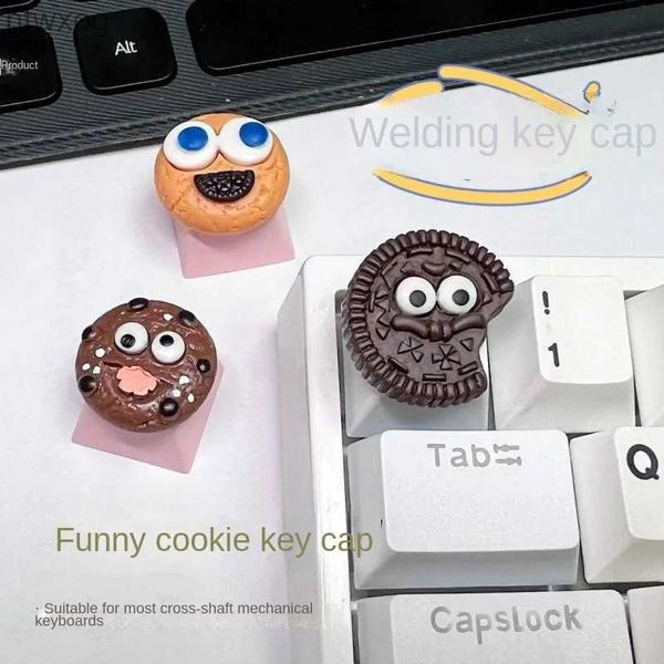 Teclados 1 Pc Engraçado Biscoito Forma Keycap Cross Axis Teclado Mecânico Key Cap para Office Game Supplies YQ240123