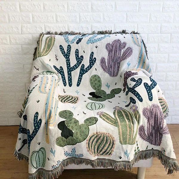 Cobertores ao ar livre acampamento cobertor piquenique tapete boho quarto decoração thread sofá capa jacquard mesa-pano estética tapeçaria