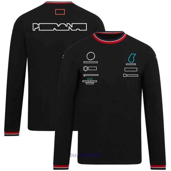 Nouveaux T-shirts pour hommes et femmes Formule 1 F1 Polo Vêtements Top Team Racing Costume à manches longues Officiel Mêmes modèles de fans Y4x9