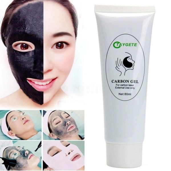 Laser creme de carbono preto boneca poros limpeza profunda lama preta máscara facial remoção cravo carbono peeling gel rejuvenescimento da pele522