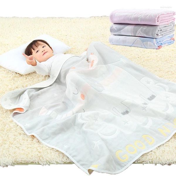 Cobertores de algodão cobertor bebê swaddle macio nascido toalha de banho gaze infantil crianças envoltório sleepsack carrinho capa