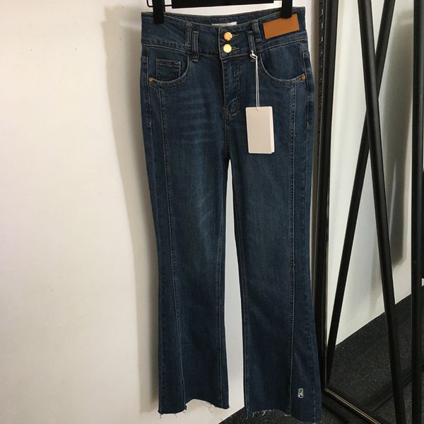 Pantaloni jeans di marca femminili Pantaloni classici in denim a vita alta Lettere Diamond Girls Jeans lunghi Pantaloni Pantaloni di lusso