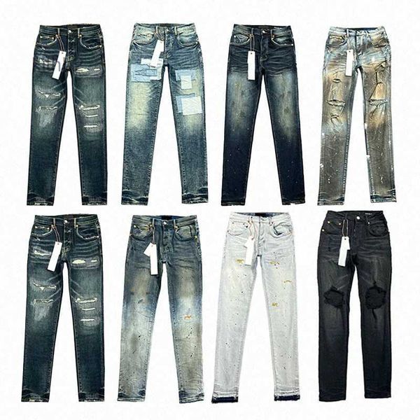 Designer Jeans Männer Frauen Hosen Ksubi High Street Retro Paint Spot Slim Füße Micro Elastic Jeans Hip-Hop Reißverschluss Loch p Y6s7# O9EK O9EK O9EK
