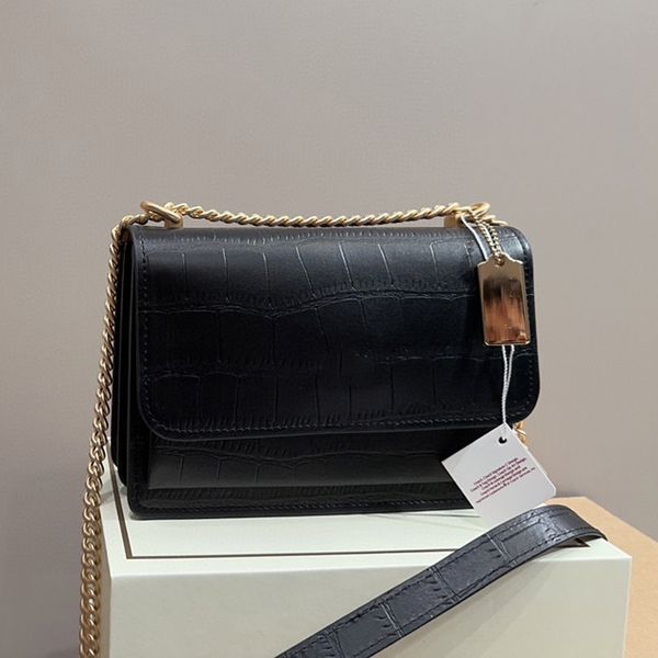 10A Hochwertige Designer-Tasche, einzelne Umhängetasche für Damen, luxuriöse, modische Lederhandtasche mit Krokodilmuster, klassische Abdeckung, diagonale Straddle-Tasche