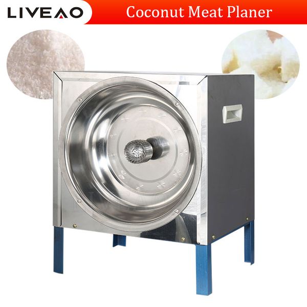 Máquina de corte elétrica triturador de carne de coco 220v aço inoxidável aplainamento comercial máquina de coco escavada plaina de carne de coco
