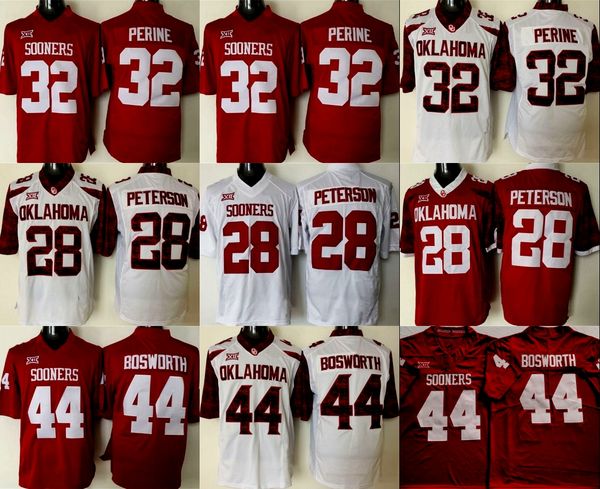 Maglia da calcio dell'Oklahoma Kyler Murray 7 Spencer Rattler Baker Mayfield Brian Bosworth Perine Rosso Bianco Mens College Maglie cucite da uomo