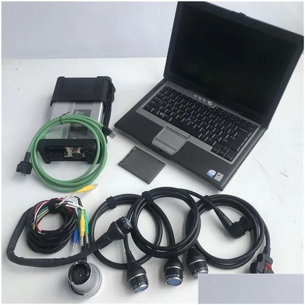 Strumenti diagnostici Mb Star Sd C5 Tool 2023.09V Hdd/Ssd Hht-Win-Das-Xentry con laptop D630 per Dell 4Gb Ram installato Fl Set pronto per D Dhyex