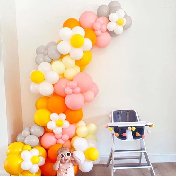 Decorazione del partito 115 pezzi palloncini rosa ghirlanda arco kit grigio pastello fiore carino Globos Baby Shower compleanno per bambini matrimonio Mariage