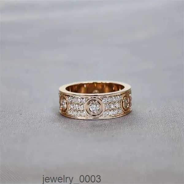 Designer de joias para mulheres diamante amor anéis de casamento prata banhado a ouro festa feminina popular metal punk anel de noivado de luxo moda 9TC7
