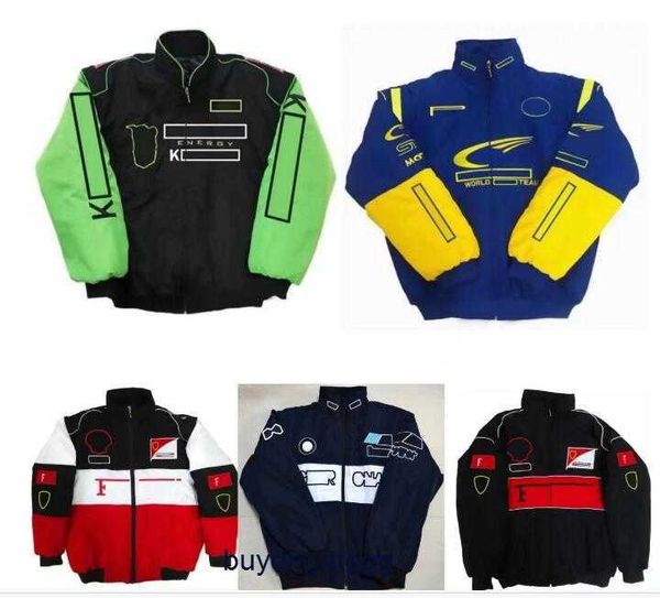 Nova jaqueta masculina fórmula um f1 jaqueta feminina roupas completas bordadas e ternos de corrida inverno quente algodão vendas no local 410v