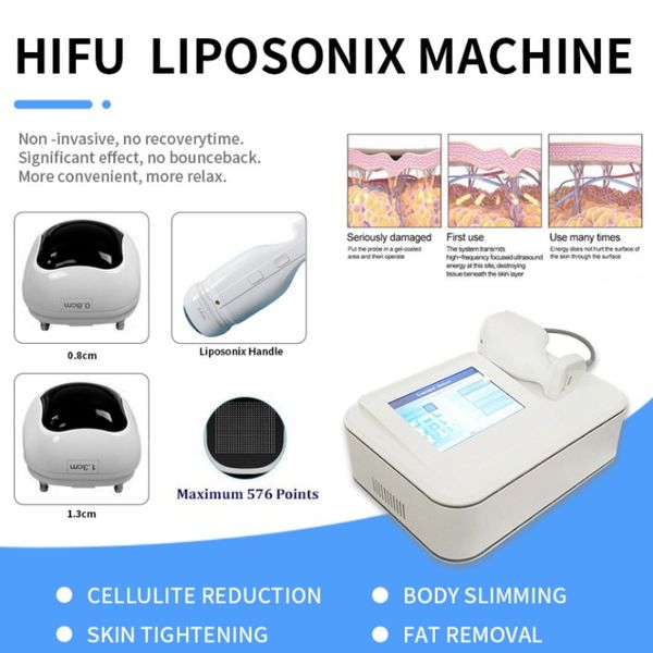 Macchina dimagrante per perdita di peso Liposonix con 2 teste per modellare il corpo Rimozione del grasso disintossicante Uso domestico Shape527 portatile