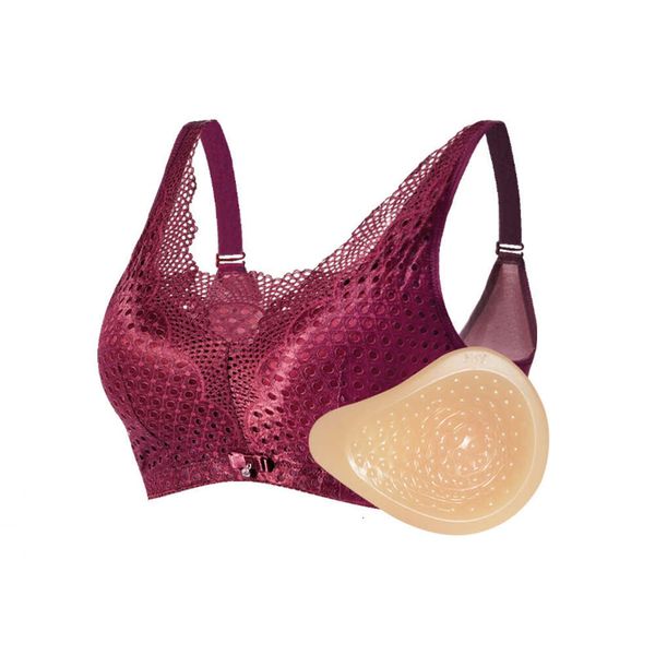 Accessori per costumi 2048 Reggiseno per mastectomia senza anello in acciaio Intimo con tocco morbido per donne con cancro al seno Beige Rosso Nero Colori