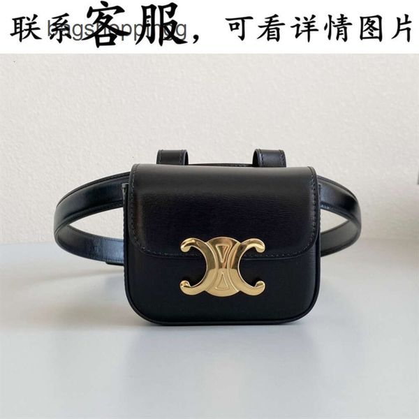 Dame Umhängetaschen Ce Triumphbogen Gürteltasche Neues Produkt Gürteltasche Mund Rote Tasche Guangzhou echtes Leder Hüfttasche Oberschicht Rindsleder triumphierende Türen EVW9