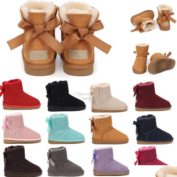 Atletische Outdoor Baby Kinderschoenen Peuters Klassieke Tra Mini Boot I Australië Warme Laarzen Meisjes Ly Schoen Half Kinderen Sneaker Kid You Dh6Om