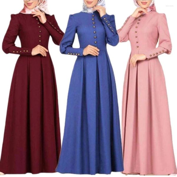 Vêtements ethniques Eid Mubarak Robe musulmane Vintage Femmes Maxi Robes de soirée Abaya Dubaï Kaftan Turquie Robe arabe Islam Marocain Jalabiya