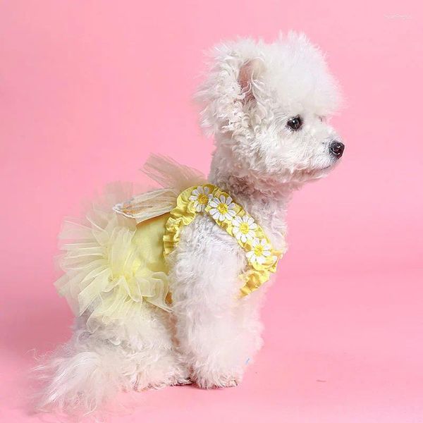 Ropa para perros verano mascota lindo estilo de hadas vestido gato noble princesa esponjosa para ropa pequeña mediana encantadora