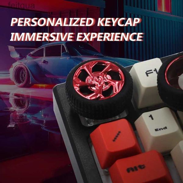 Teclados teclados roda keycap vintage pequeno computador chave boné para teclado mecânico adorável chave retro keycap para meninos presente dropshipping yq240123