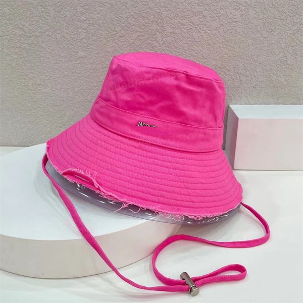 Neue Frauen Designer -Eimer -Hut -Männer für Sommer hochwertige Mode faltbare große Fedoras Luxus Casquette Outdoor Beach Sun Rand Hüte