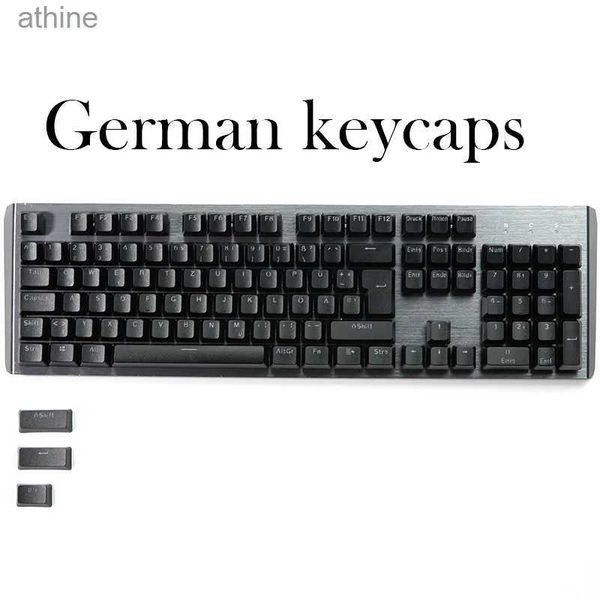 Teclados Teclados 108 teclas ABS alemãs Keycaps Transmissão de luz Perfil OEM 61/87/104 layout para teclado mecânico Cherry MX Axis YQ240123