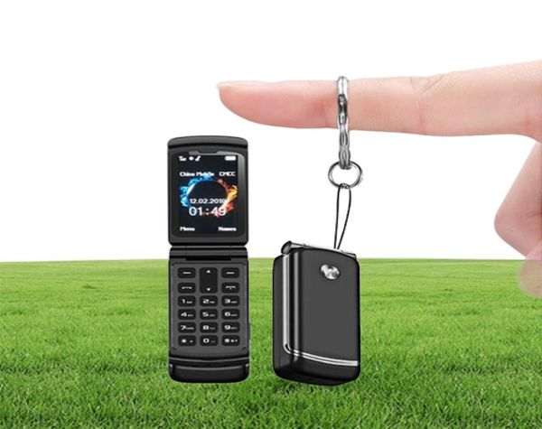 Telefoni cellulari flip più piccoli sbloccati Ulcool F1 Intelligente antiperso GSM Bluetooth Dial Mini Backup Pocket Telefono cellulare portatile Gif1503475