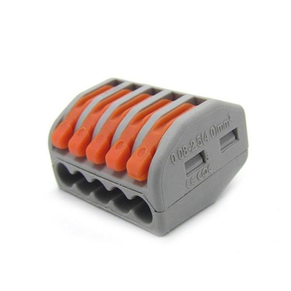 Konektörler, fişler soketler toptan 50 adet lot 415 pct215 tip kompakt 5 tel konektör 32a pim iletken terminal bloğu yeniden kullanılabilir dhbux