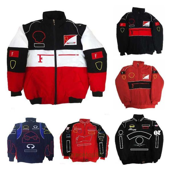 Giacca nuova da uomo Formula One F1 Giacca da donna Cappotto Abbigliamento da corsa Autunno Inverno Cotone Auto Completo Ricamo Stile College Retro Moto R2x1