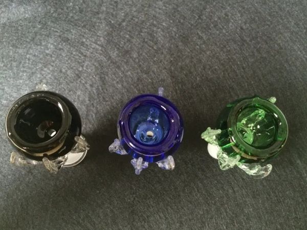 Bunte dicke Drachenklaue-Glasschale, männlich oder weiblich, 14,4 mm, 18,8 mm Gelenk, Rauchschalen, Glasschale für Glasbongs, Wasserpfeifen, LL